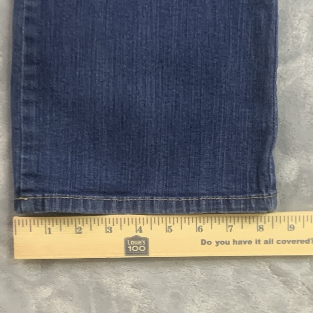 Nine West Vintage America Boho Bootcut Jeans 12/31 Blue Stretch Casual Whiskered - Picture 12 of 14